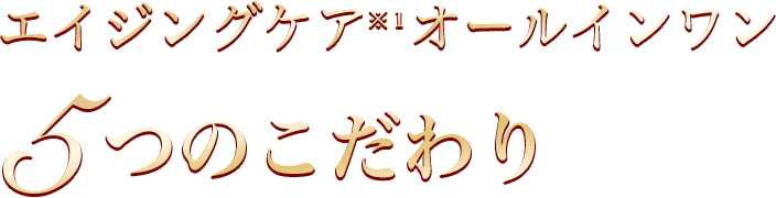 エイジングケア※１オールインワン５つのこだわり