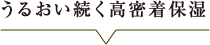 うるおい続く高密着保湿